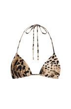 Suki Triangle Bikini Top - Leopard Print