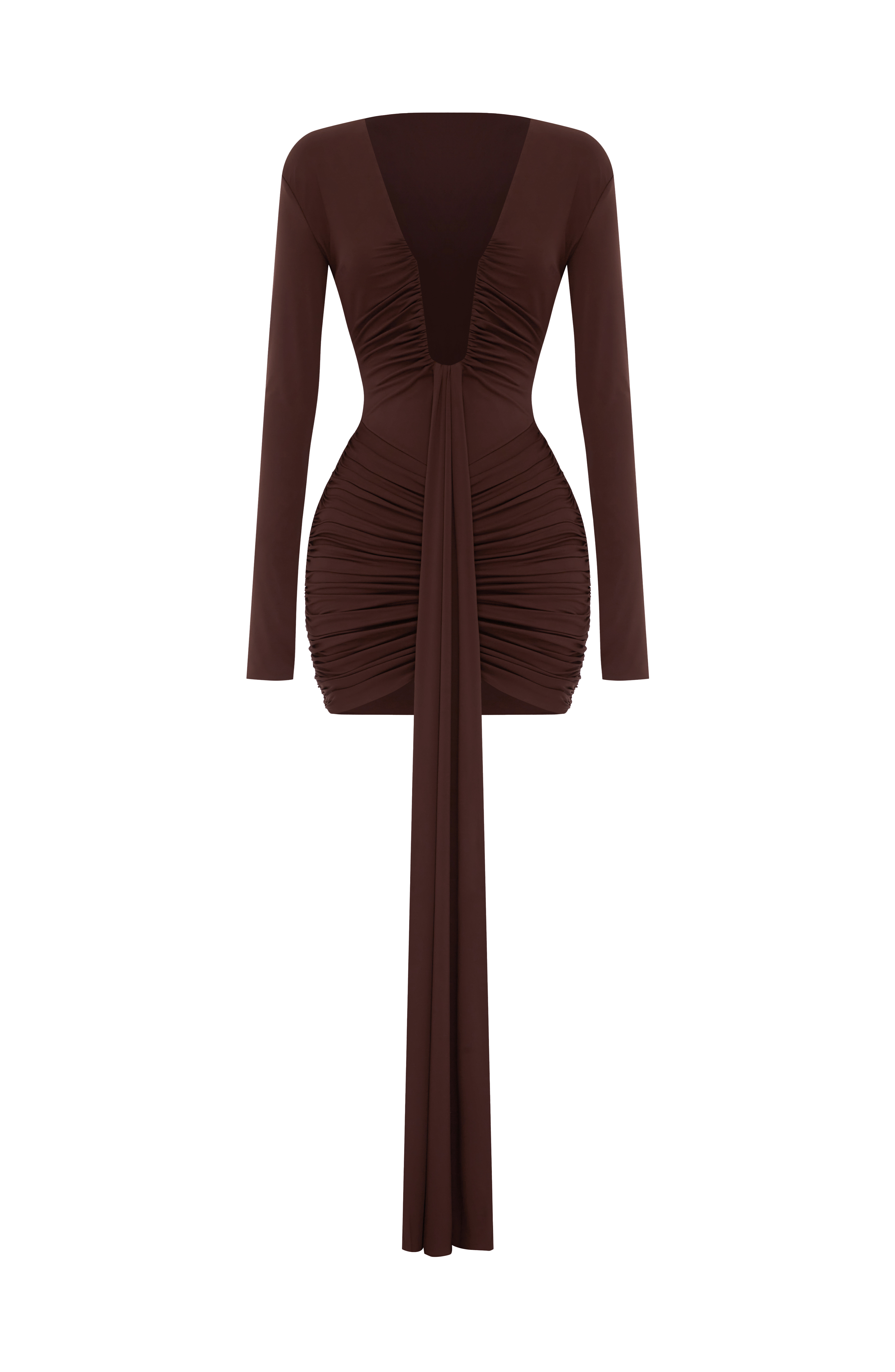 Tara Mini Dress - Plum Brown