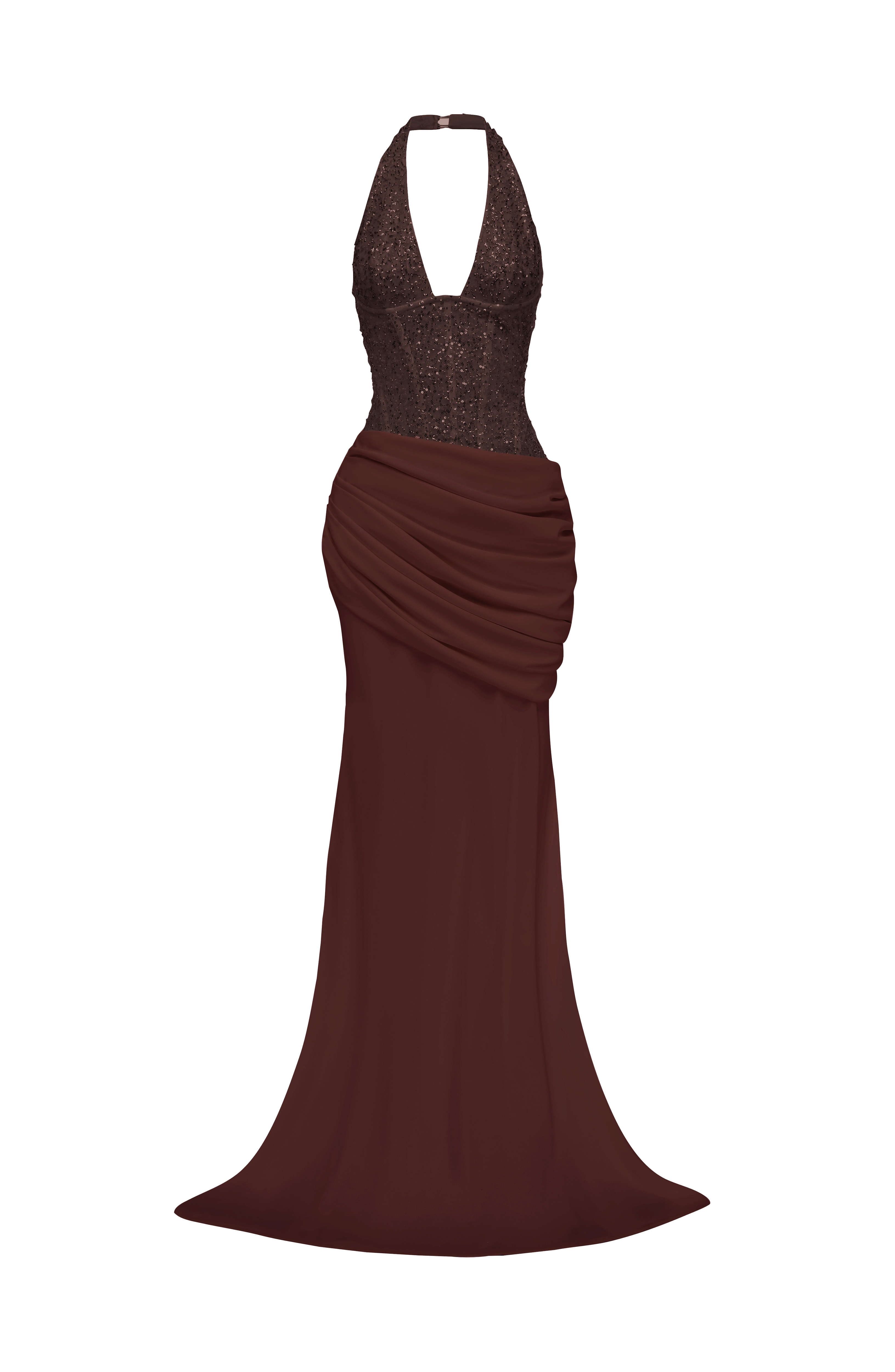Taylor Gown - Plum Brown
