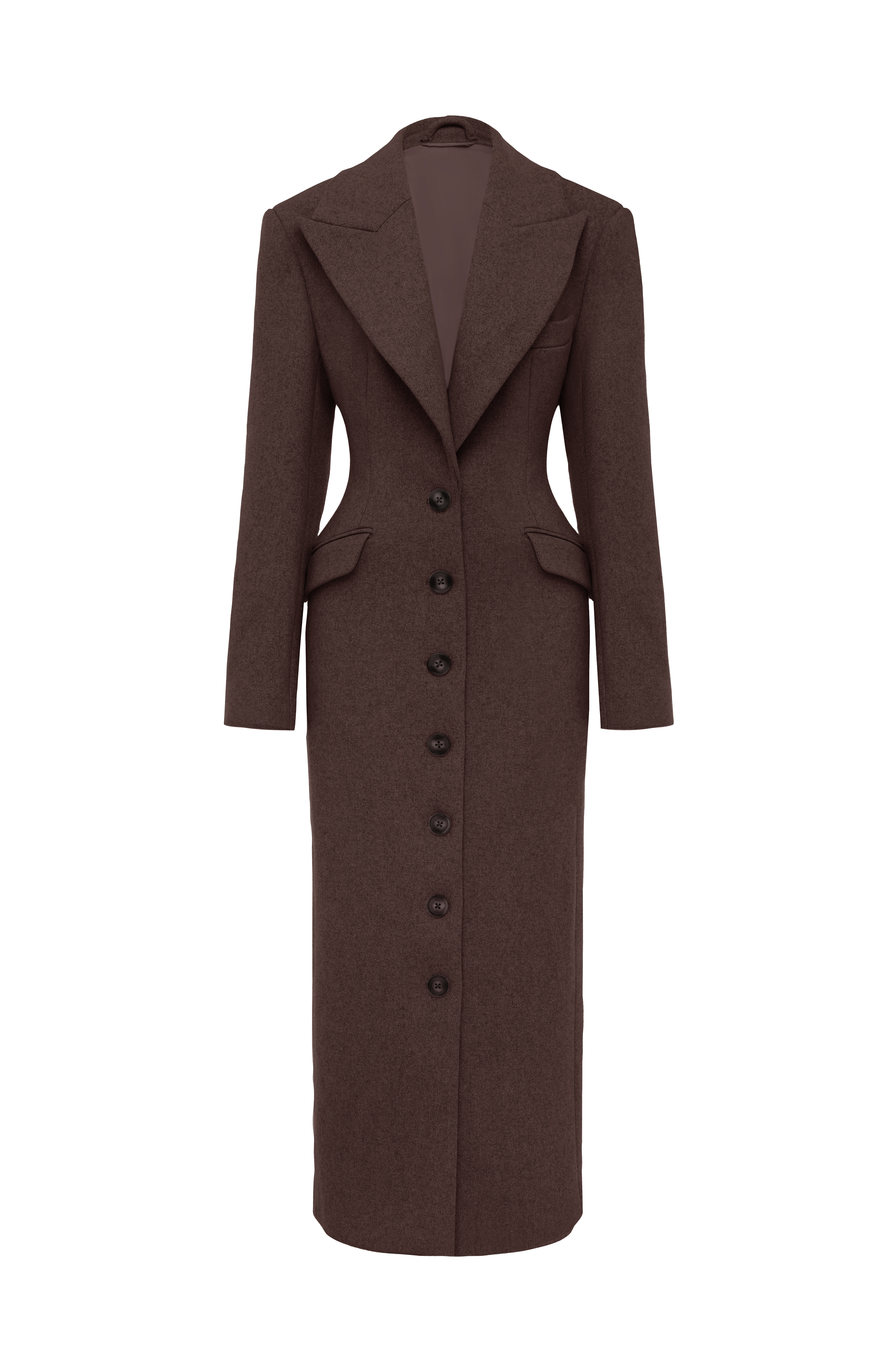 Ursula Coat - Plum Brown
