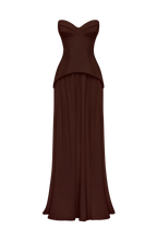 Vietta Maxi Dress - Plum Brown