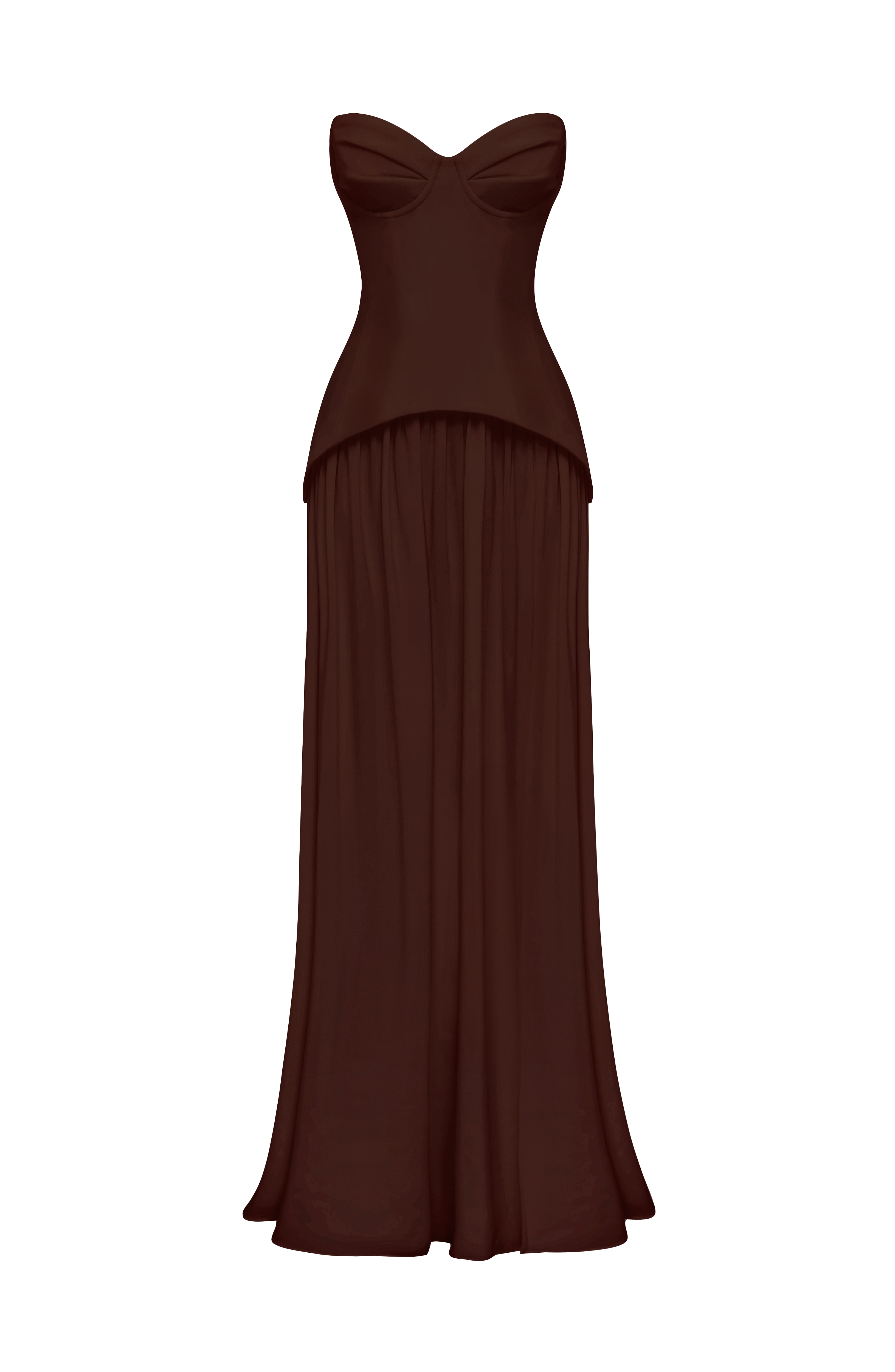 Vietta Maxi Dress - Plum Brown