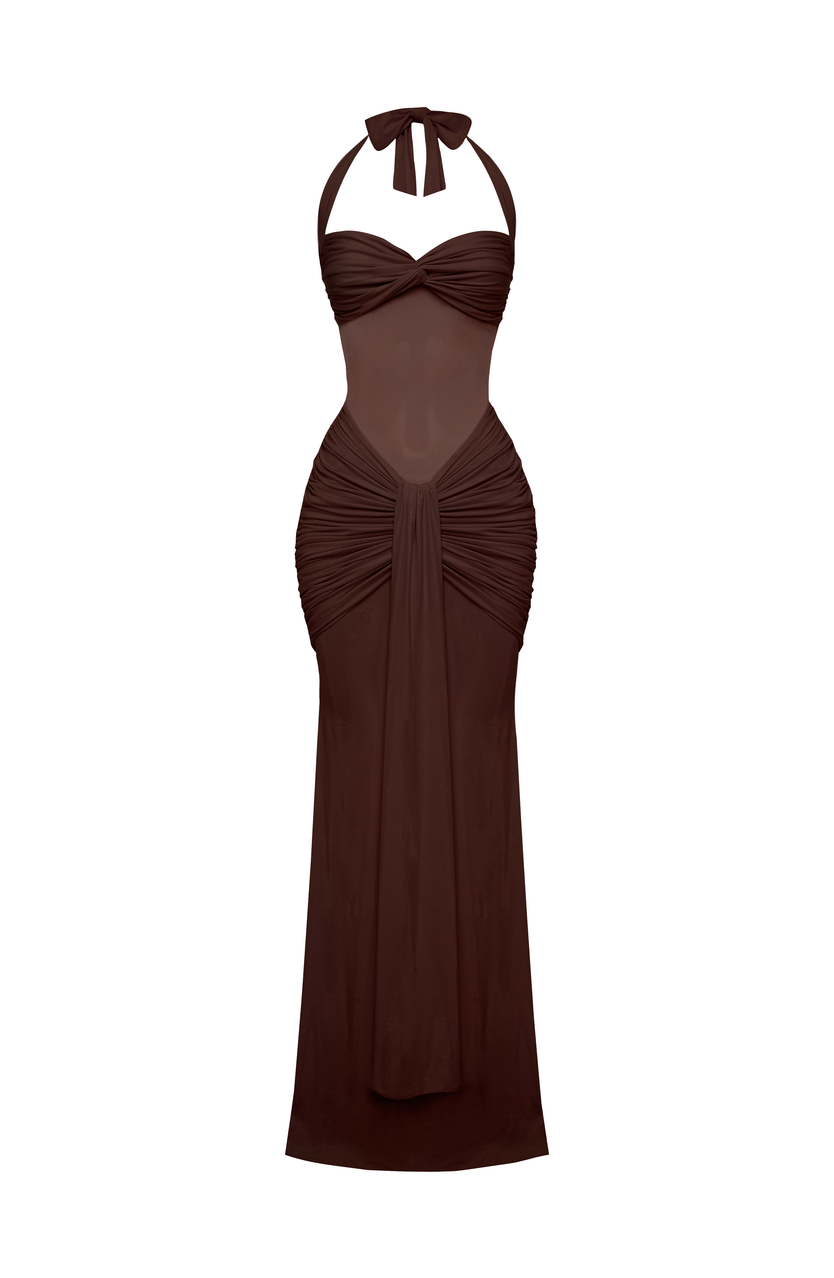 Vixen Maxi Dress - Plum Brown