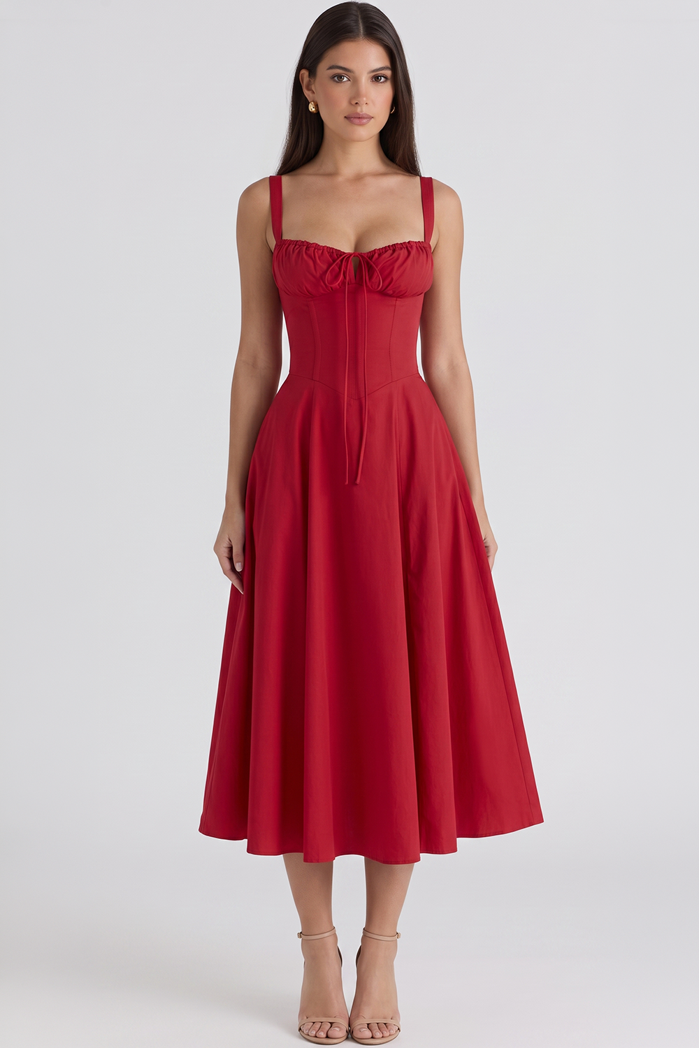 Mavie Bustier Midi Dress