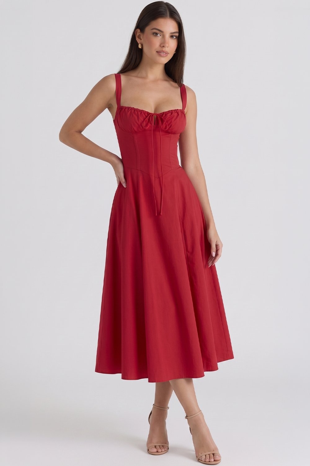 Mavie Bustier Midi Dress