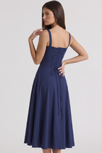 Mavie Bustier Midi Dress