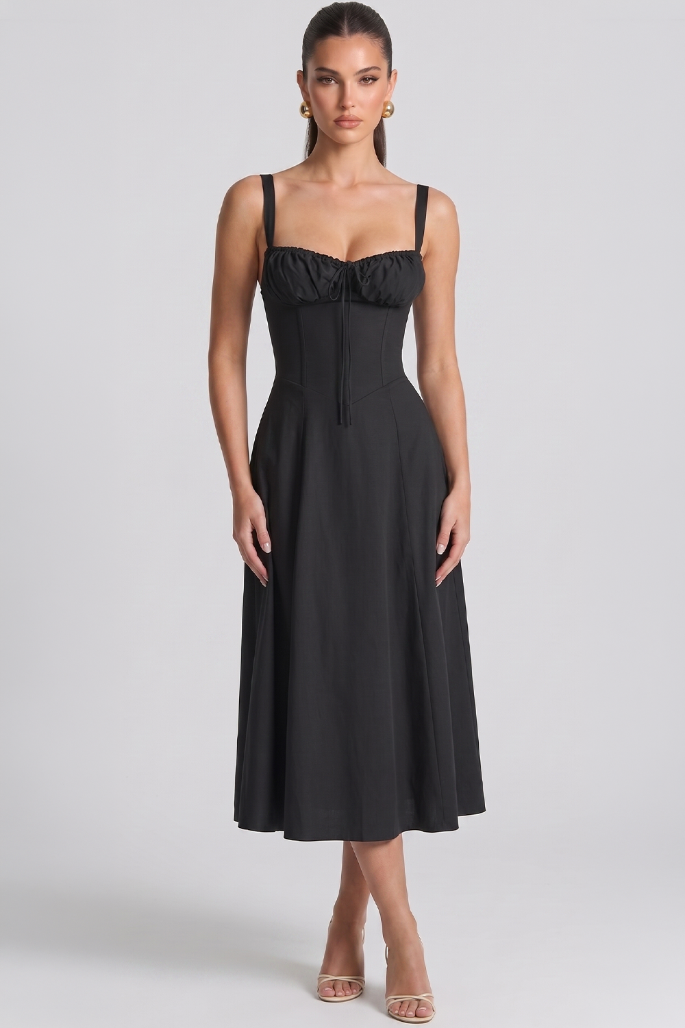 Mavie Bustier Midi Dress