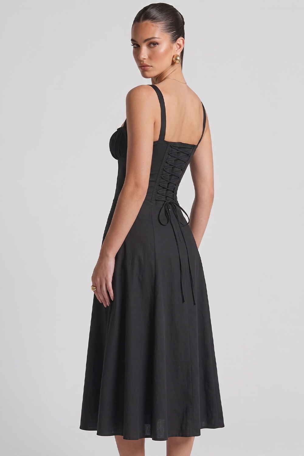 Mavie Bustier Midi Dress