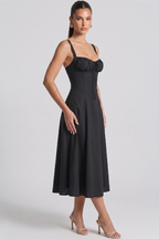 Mavie Bustier Midi Dress