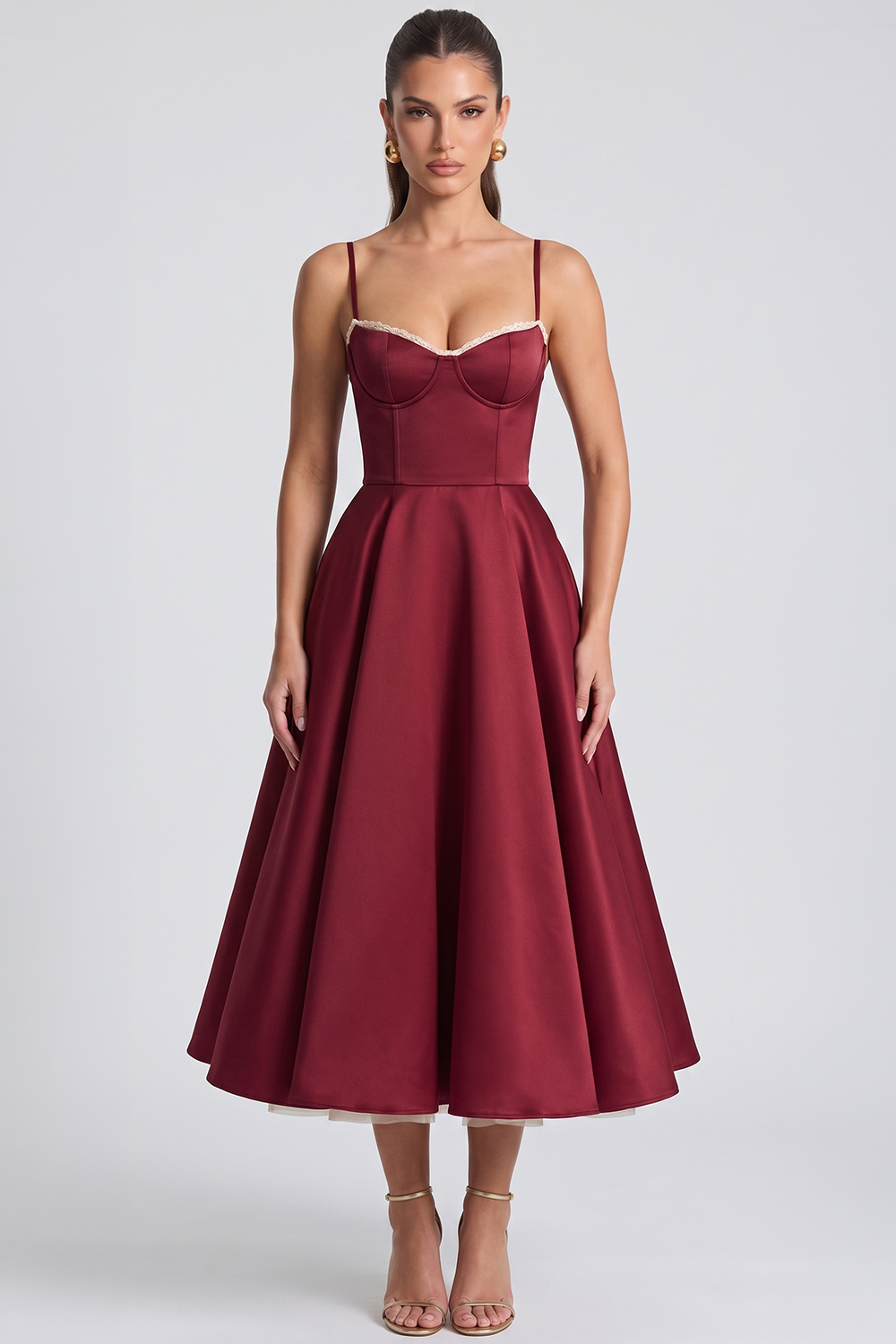 Cloe Midi Dress – Double-Layer Design
