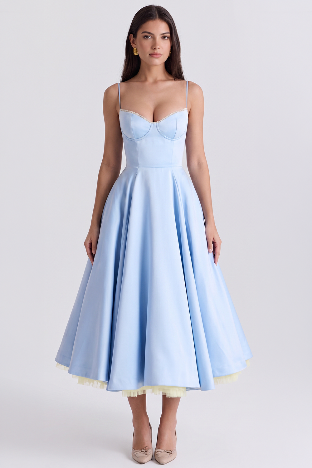 Cloe Midi Dress – Double-Layer Design