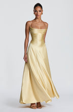 Adelina Maxi Dress - Lemon