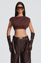 Amara Top - Plum Brown