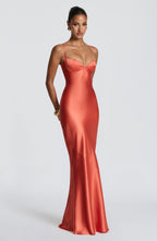 Amorette Maxi Dress - Burnt Orange