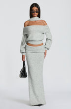 Andie Top - Light Grey Marl