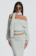 Andie Top - Light Grey Marl