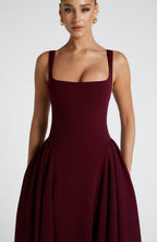 Betty Midi Dress - Cherry Lacquer