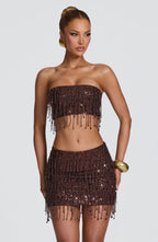 Blaise Top - Plum Brown