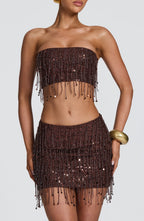 Blaise Top - Plum Brown