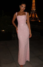 Calanthe Maxi Dress - Blush Sparkle