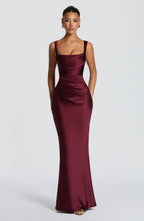 Calanthe Maxi Dress - Cherry Lacquer