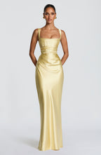 Calanthe Maxi Dress - Lemon