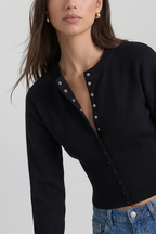 Natasha Tailored Bustier-Style Knit Cardigan