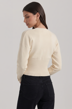 Natasha Tailored Bustier-Style Knit Cardigan