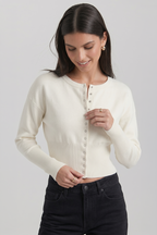 Natasha Tailored Bustier-Style Knit Cardigan