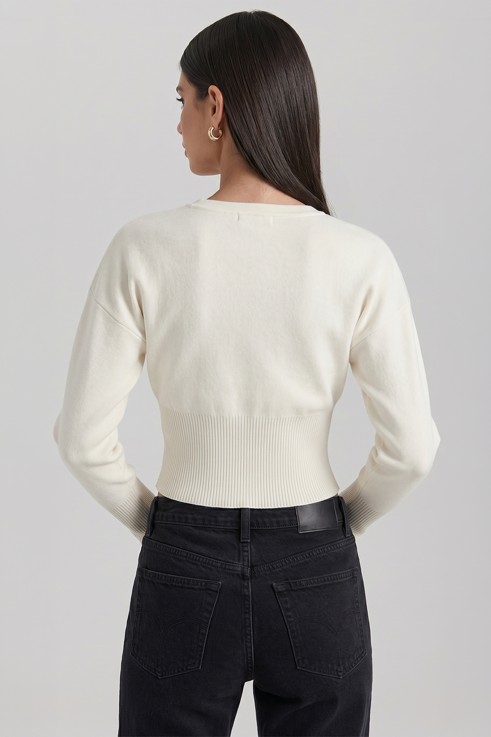 Natasha Tailored Bustier-Style Knit Cardigan