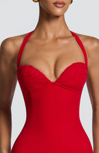Cassia Midi Dress - Red