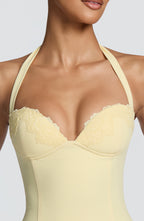 Cassia Mini Dress - Lemon