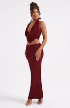 Chrishelle Maxi Skirt - Burgundy