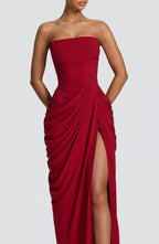 Cyra Maxi Dress - Deep Red