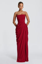 Cyra Maxi Dress - Deep Red