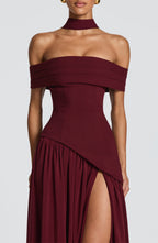 Delilah Maxi Dress - Cherry Lacquer