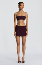 Edna Mini Skirt - Plum