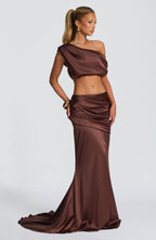 Edwina Top - Plum Brown