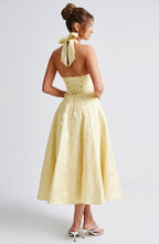 Effie Midi Dress - Lemon
