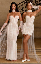 Ellie Lace Neck Veil - Ivory