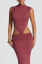Fenella Maxi Dress - Rose Brown