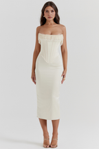 Luize Corset Set in White