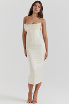 Luize Corset Set in White