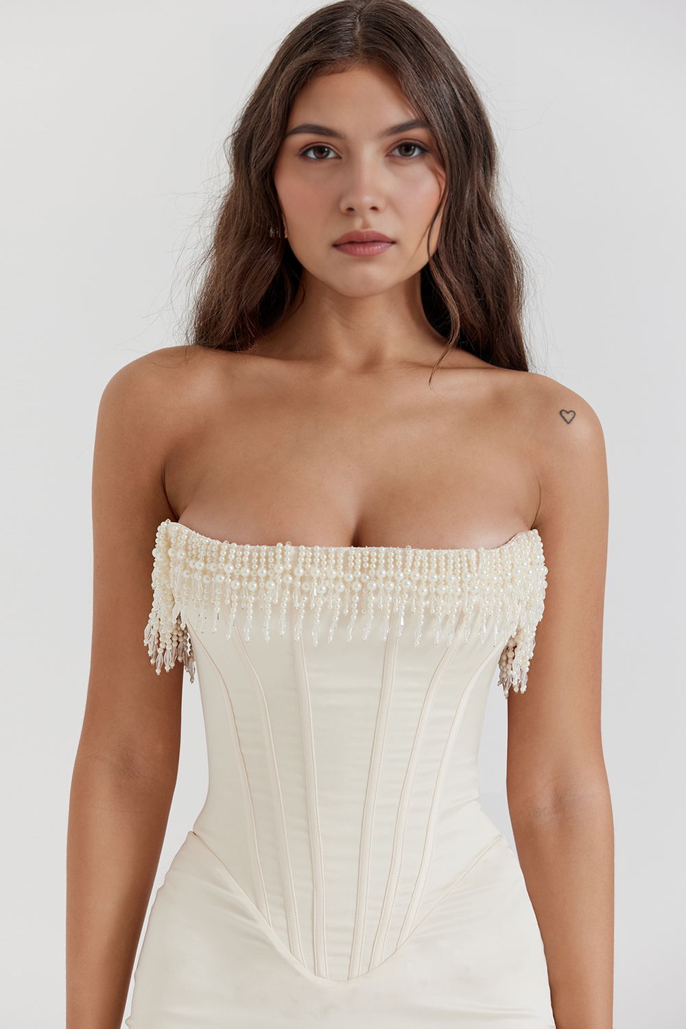 Luize Corset Set in White