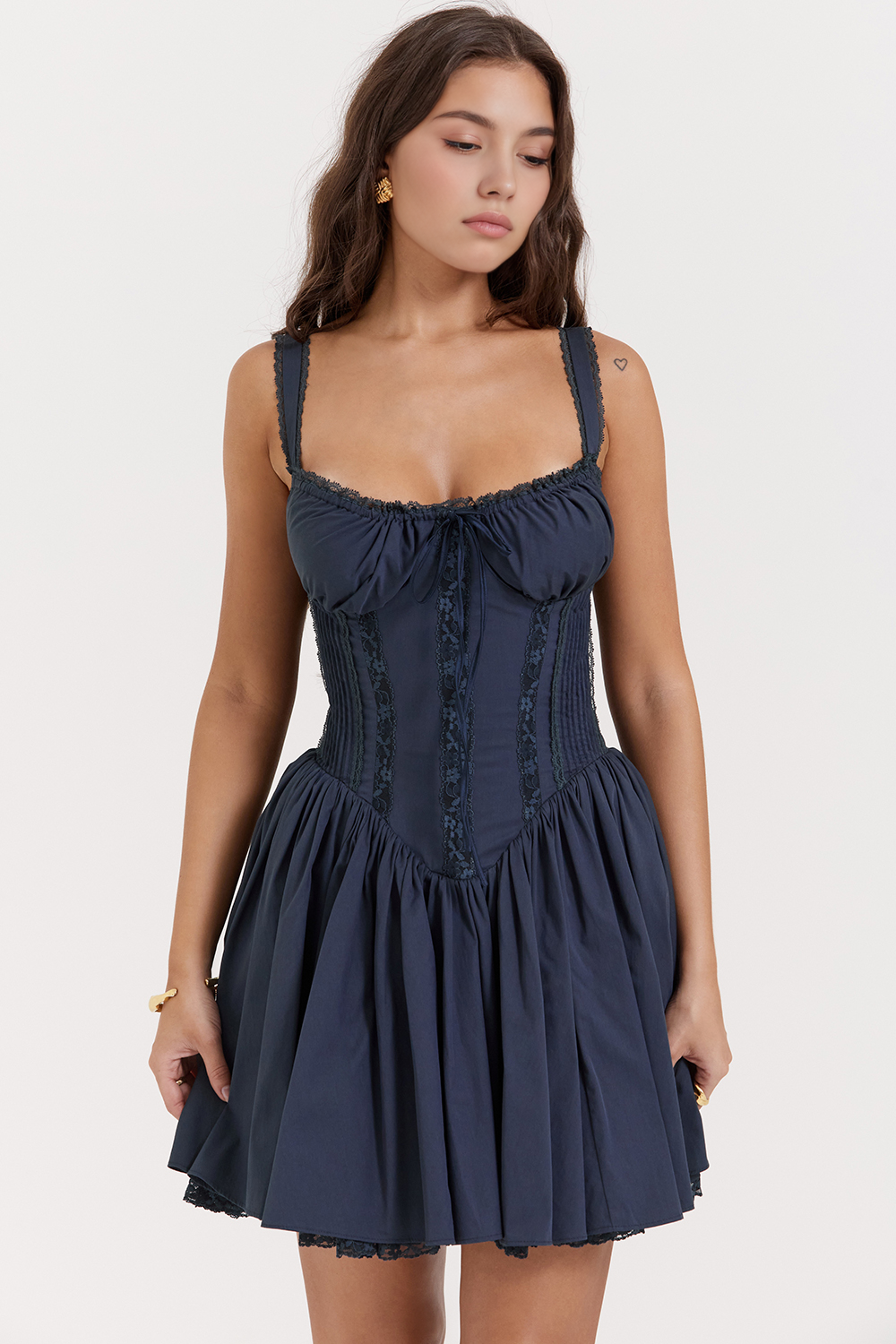 Bela Bustier Dress with Lace Details