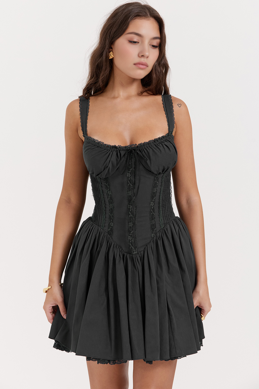 Bela Bustier Dress with Lace Details