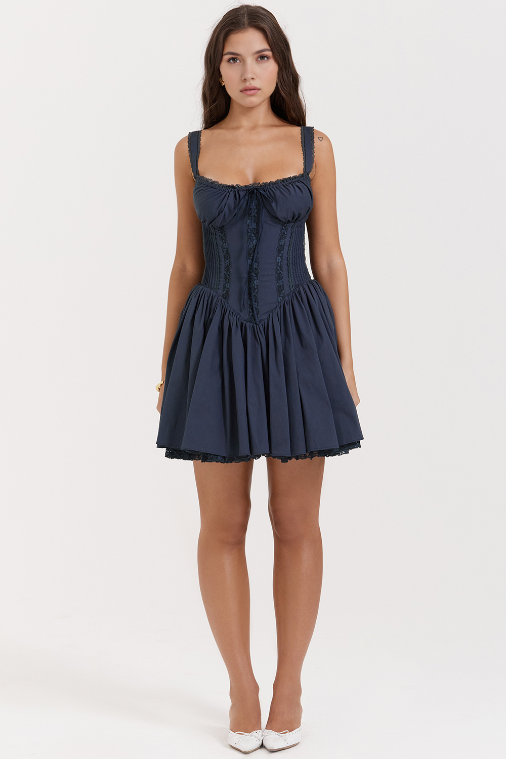 Bela Bustier Dress with Lace Details