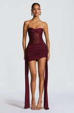 Fiorella Mini Dress - Cherry Lacquer