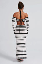 Georgia Maxi Skirt - Black/White
