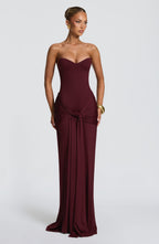 Gia Maxi Dress - Cherry Lacquer